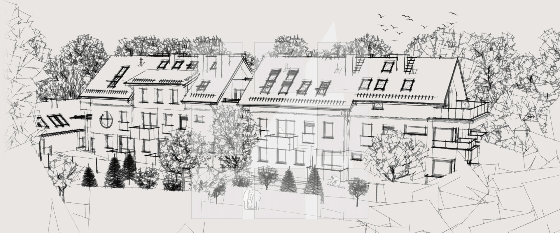 Visualisierung des neuen Projekts des Designbüros - Furmanek Aleksander - ein Mehrfamilienhaus im Stadtteil Podgórz in Toruńń